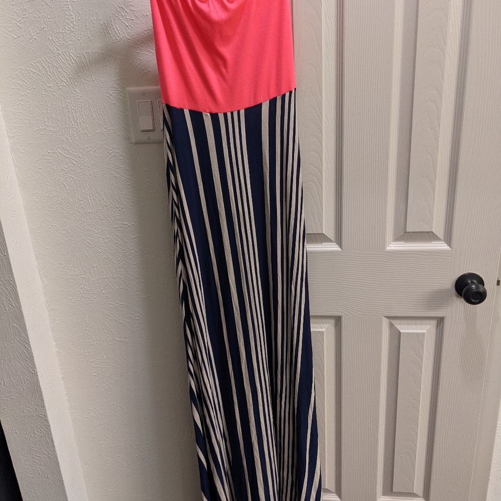 Strapless maxi dress